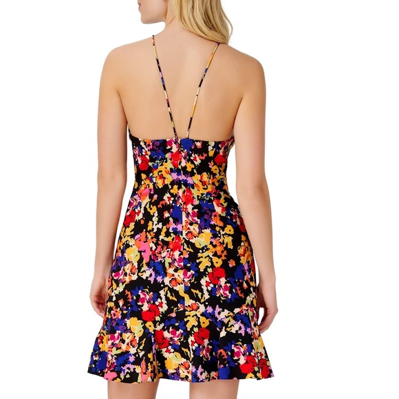 New Aidan by Aidan Mattox Abstract Print Crepe Fit & Flare halter mini dress - Picture 8 of 15